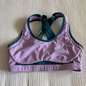 fabletics purple and teal sports bra / L